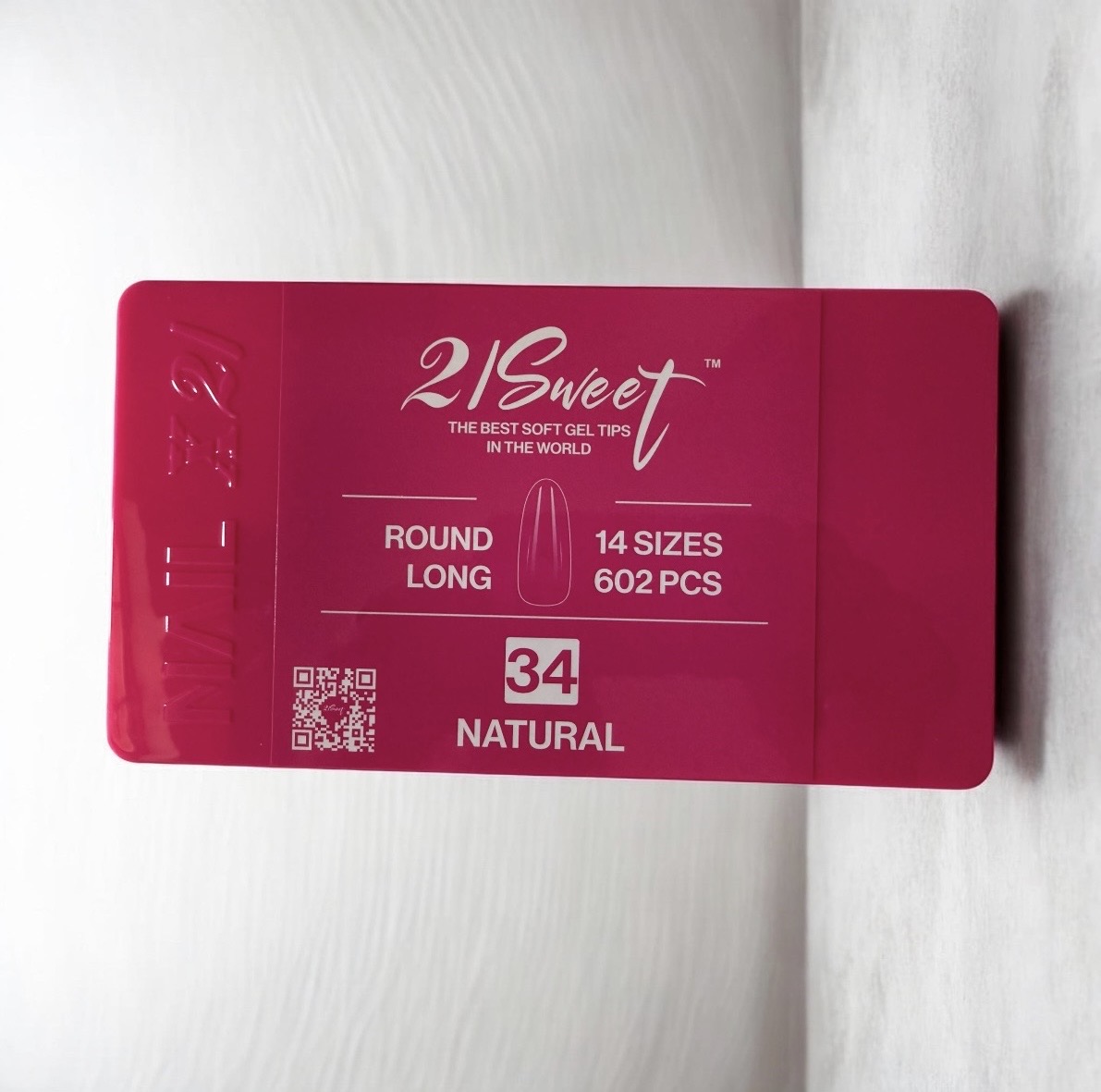 21 Sweet Round Long number 34 soft gel tips