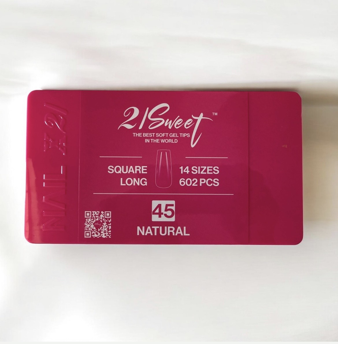 21 Sweet Square Long number 45 soft gel tips