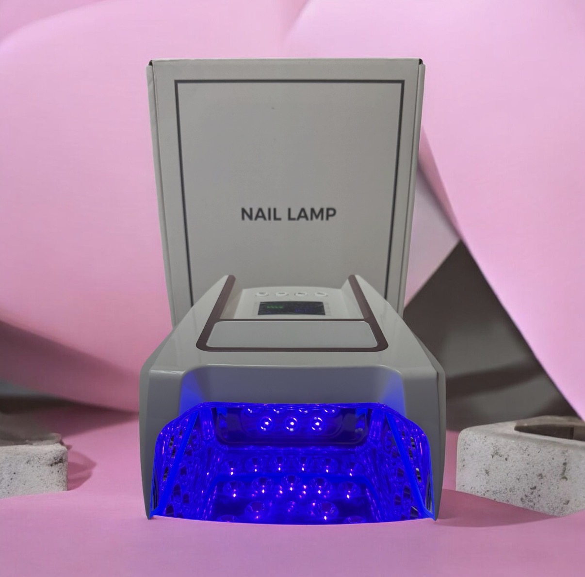 Professional LED UV nail lamp with blue curing lights on